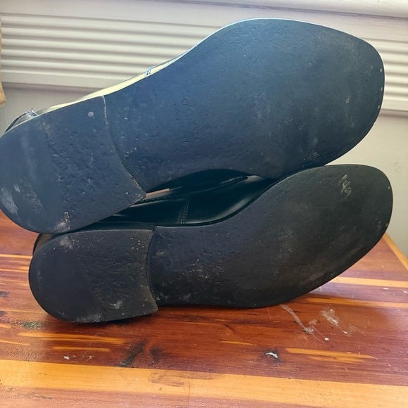 GUCCI 286771 Men’s Black Leather Silver Horsebit Slip On Loafers 7 Made in Italy - Picture 9 of 11